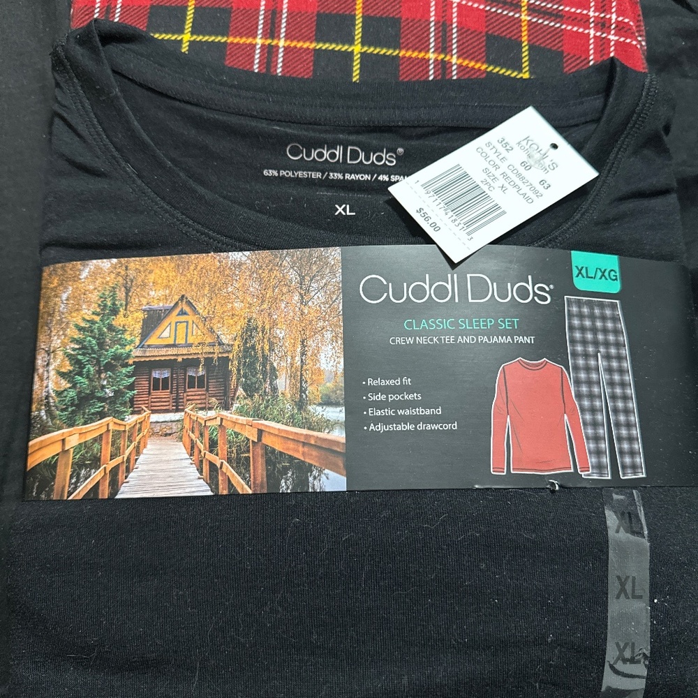 Cuddl duds classic sleep set